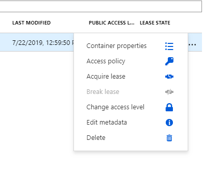 azure immutable access policy